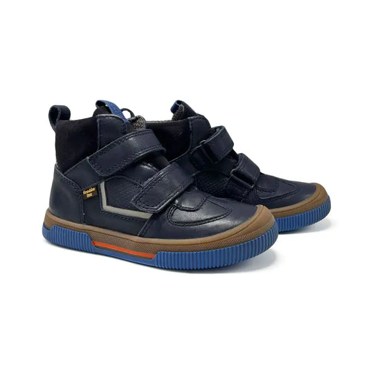 Froddo navy blue water resistant velcro hi top sneaker g3110210 - boys