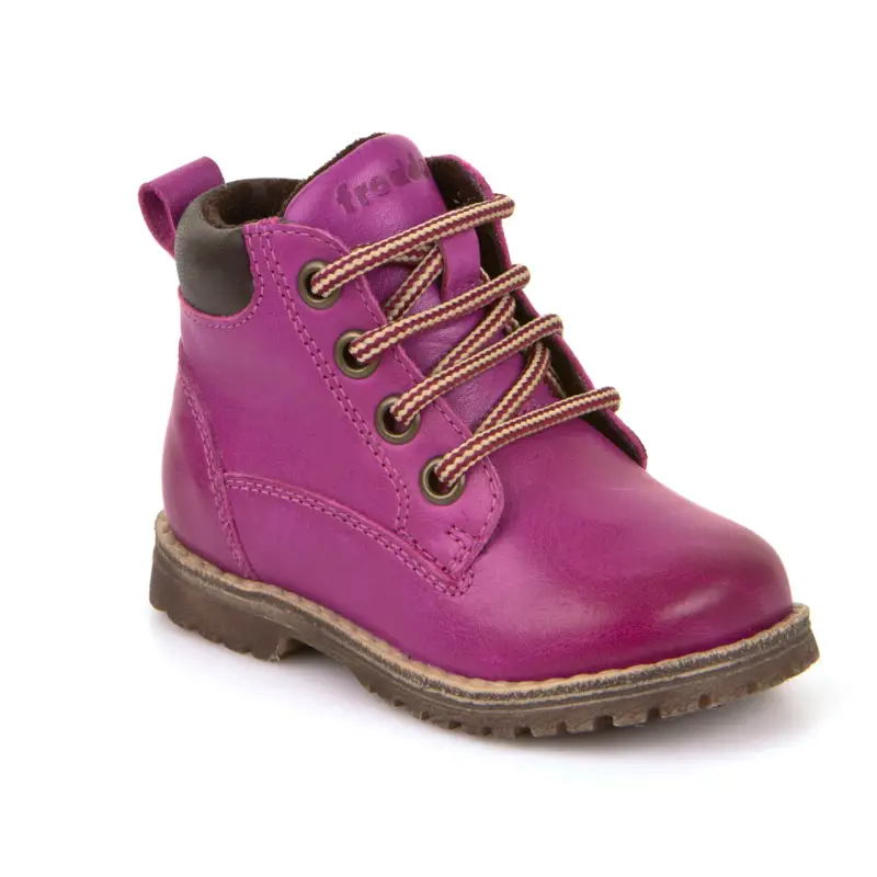 Froddo purple leather side zipper high top first walker g2110062 - first walker boot
