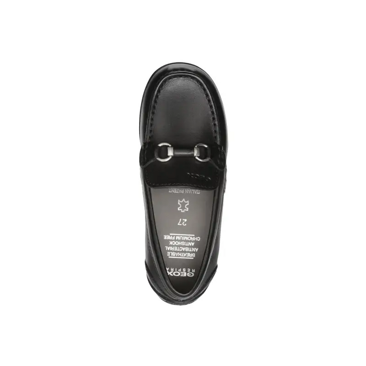 Geox black chain loafer j746cc - boys