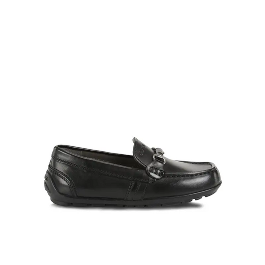 Geox black chain loafer j746cc - boys