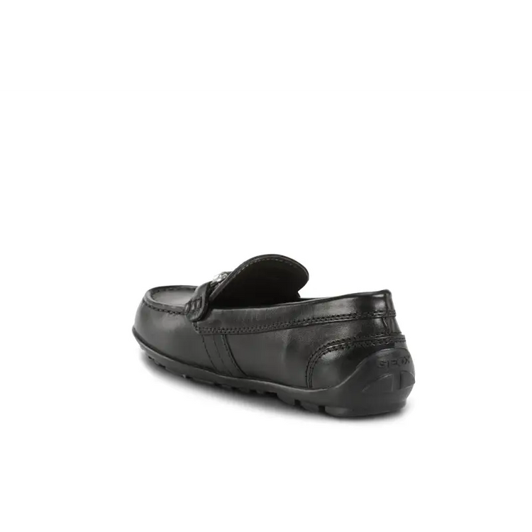 Geox black chain loafer j746cc - boys