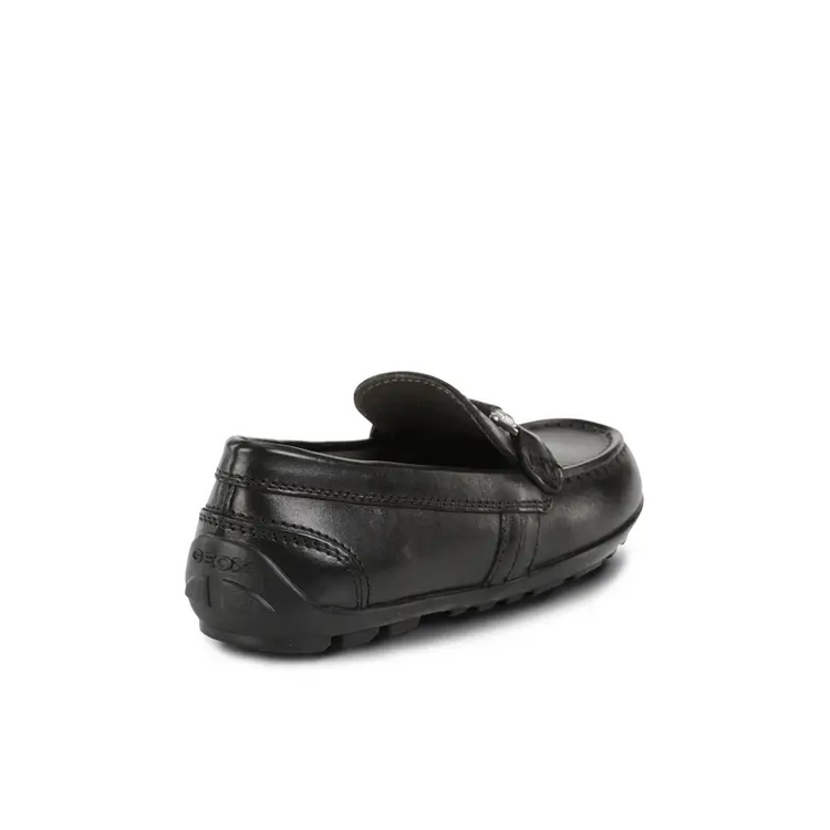 Geox black chain loafer j746cc - boys