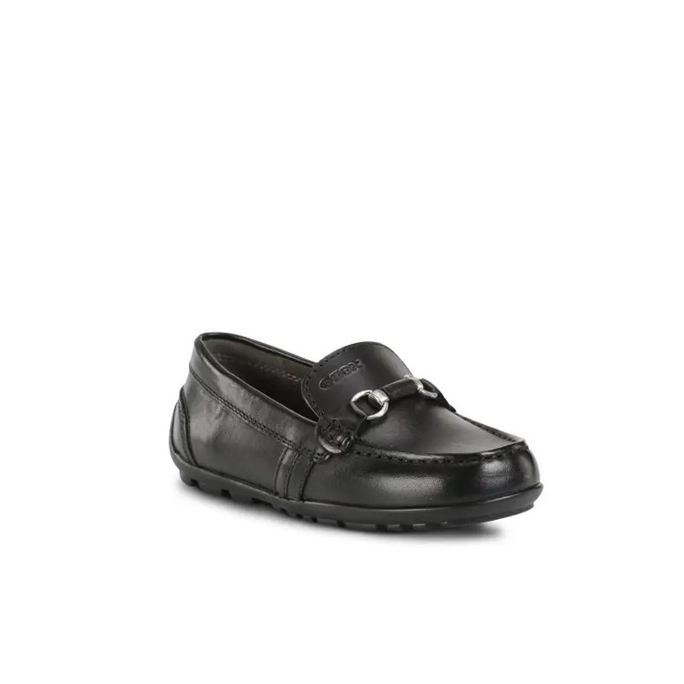 Geox black chain loafer j746cc - boys