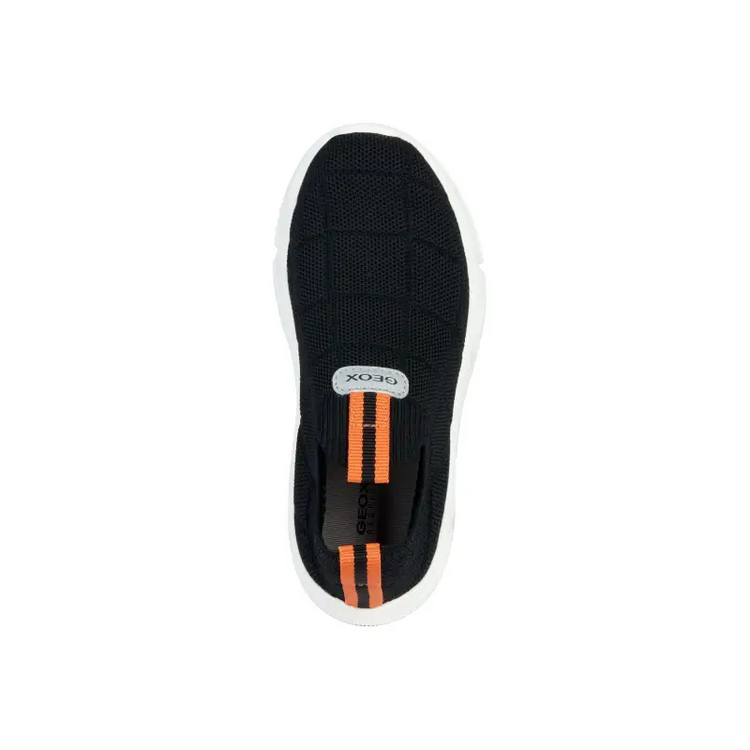 Geox black & orange mesh sock sneaker - boys