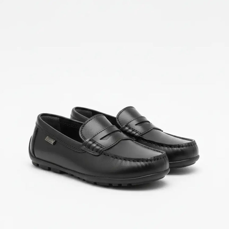 Geox black penny slip on loafer j746ca 21 boys | laced shoe fast shipping