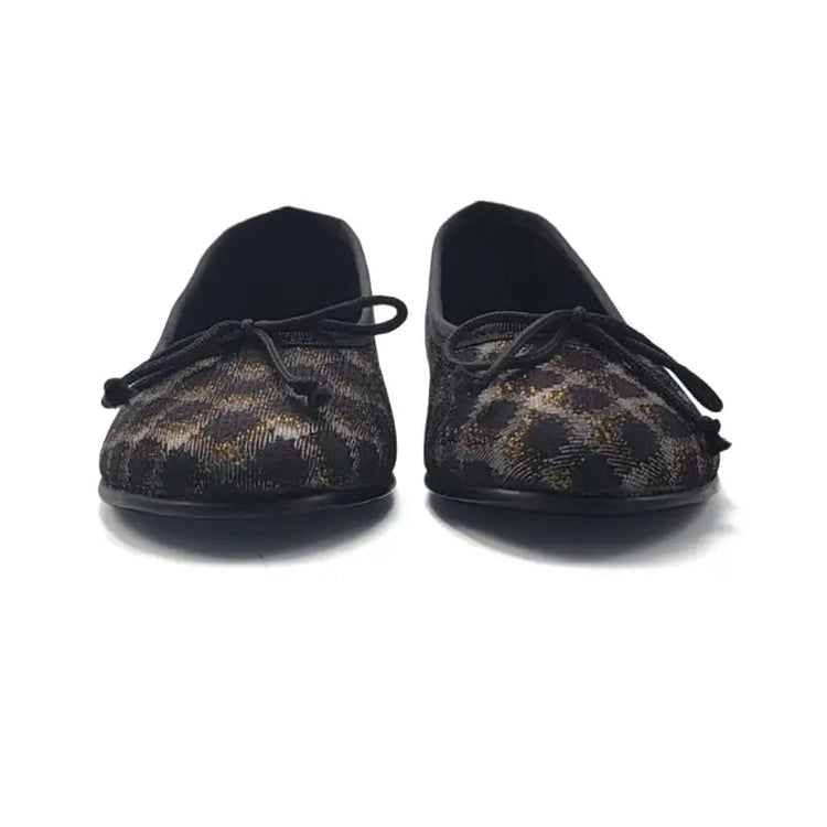 Geppettos abby black gold lattice ballet flat - girls