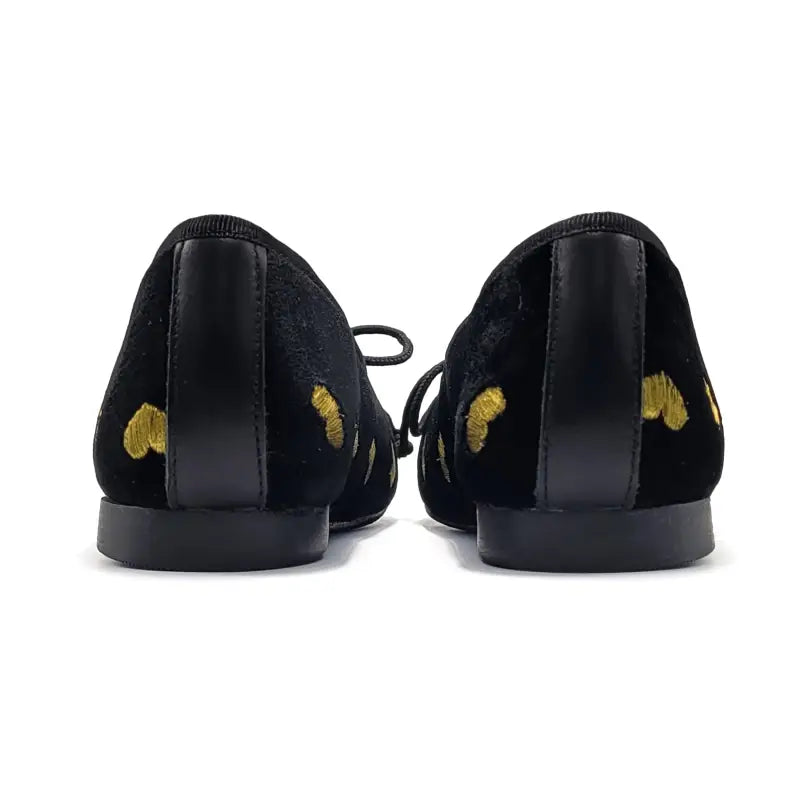 Geppettos abby gold heart balllet flat - girls