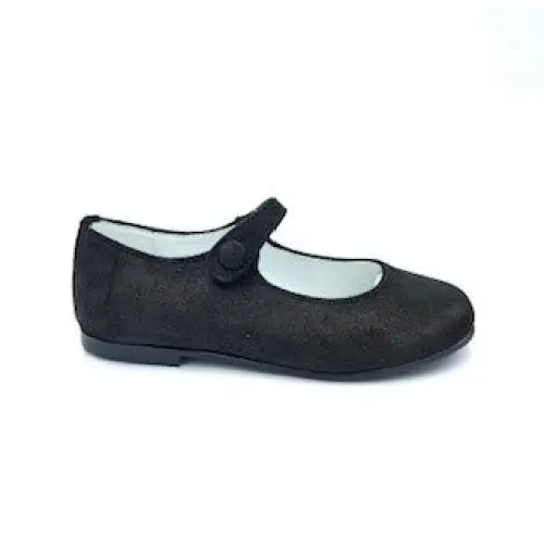 Geppettos black shimmer mary jane g554 - girls