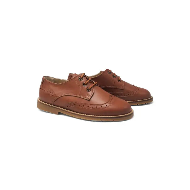 Geppettos cognac lace oxford dress shoe 137287 - boys