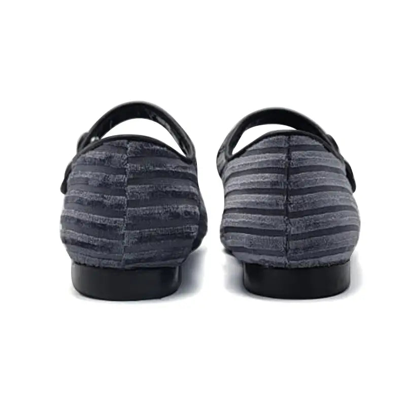 Geppettos slate velvet mary jane gp0582 - girls