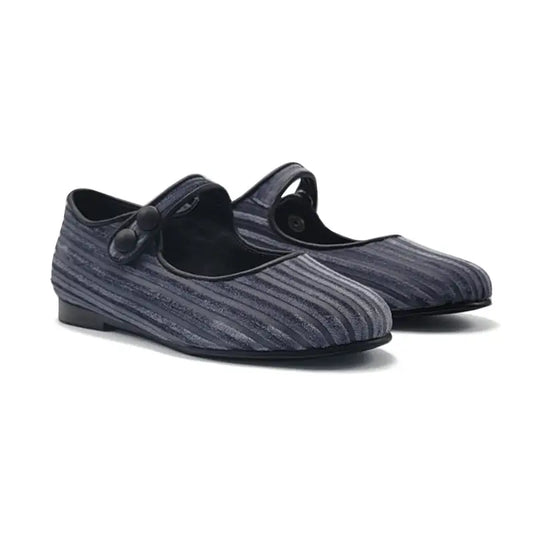 Geppettos slate velvet mary jane gp0582 - girls