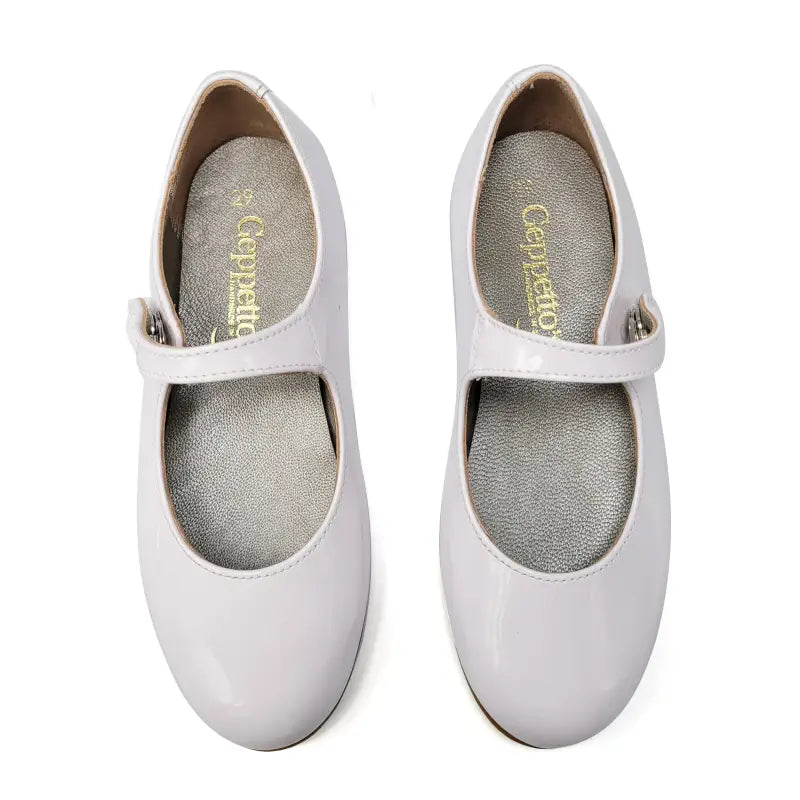 Geppettos white patent mary jane gp0576 - girls
