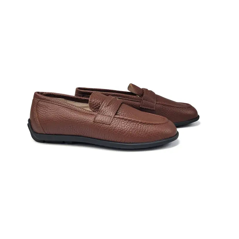 Gravitas brown penny loafer 3417 - boys