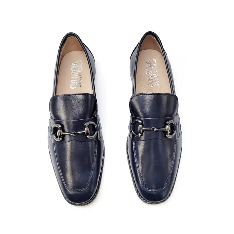 Gravitas navy chain loafer 3410 - boys