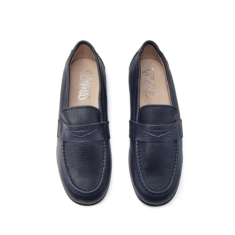 Gravitas navy penny loafer 3417 - boys
