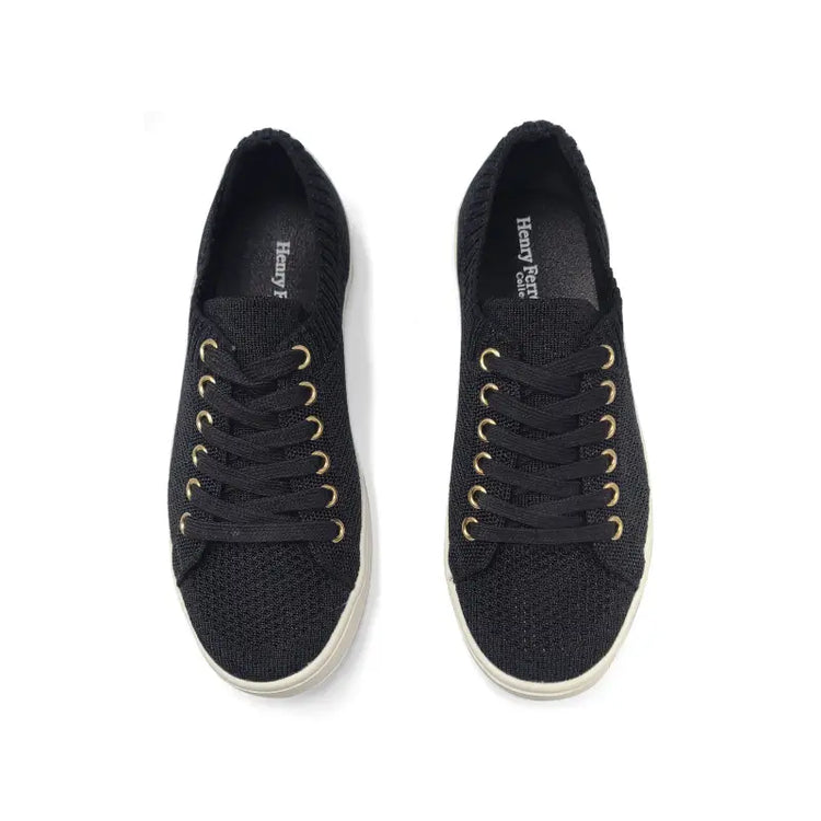 Henry ferrera manas black lace sock sneaker - girls