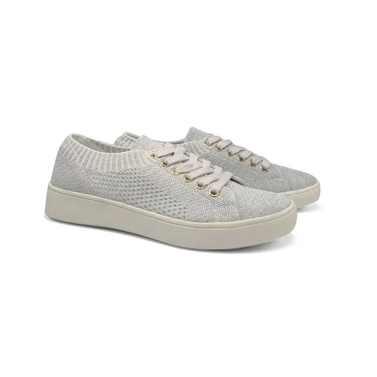 Henry ferrera manas silver lace sock sneaker - girls