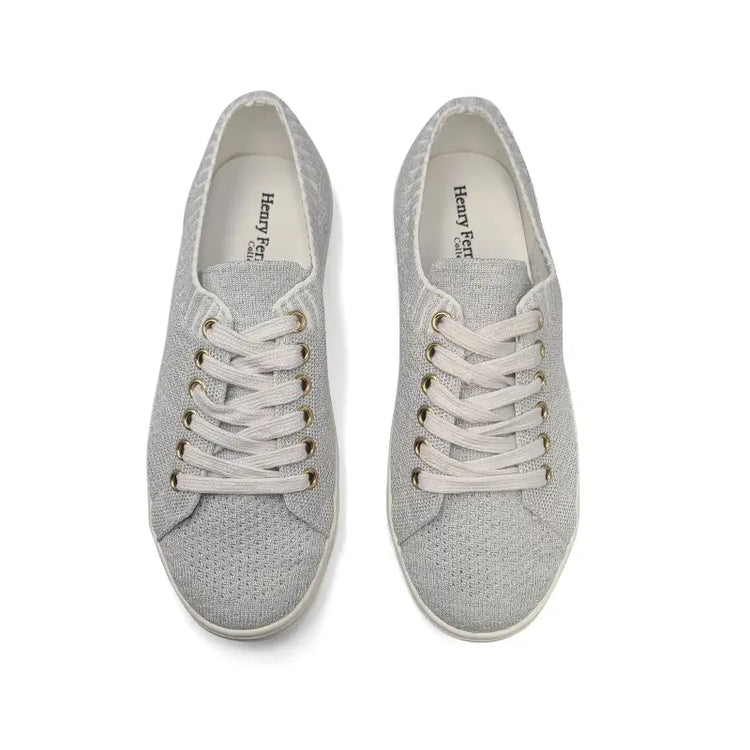 Henry ferrera manas silver lace sock sneaker - girls