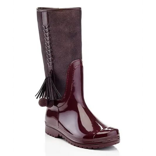 henry-ferrera-pom-burgundy-rain-boot-girls