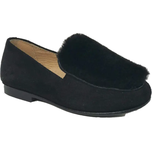 Hoo black fur slip on 2284 - slip