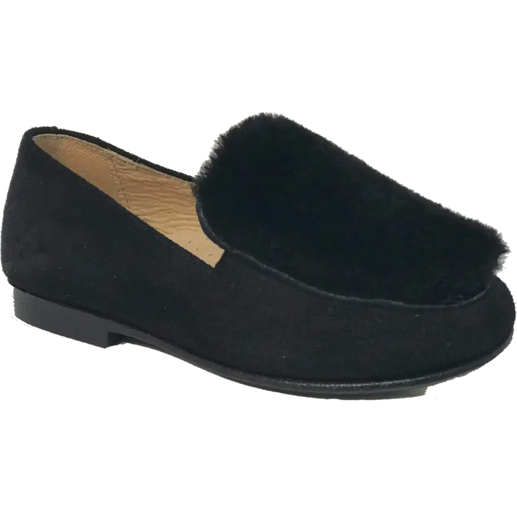 Hoo black fur slip on 2284 - slip