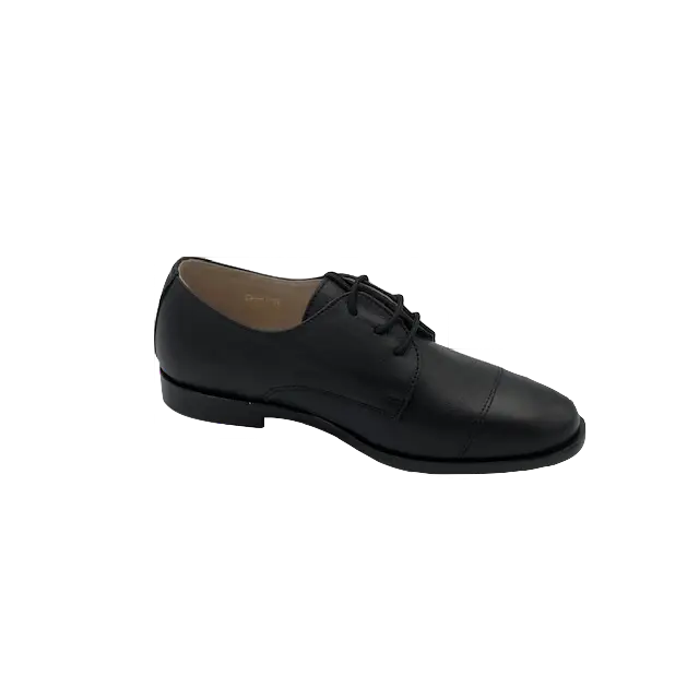 Hoo black leather oxford cv2277 - boys