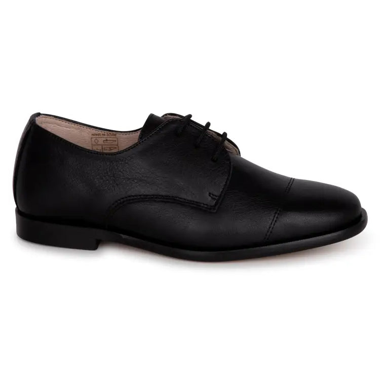 Hoo black leather oxford cv2277 - boys