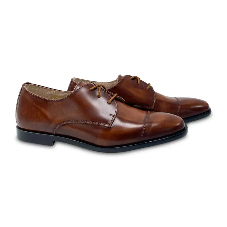 Hoo brown high shine lace oxford 2277 - unisex