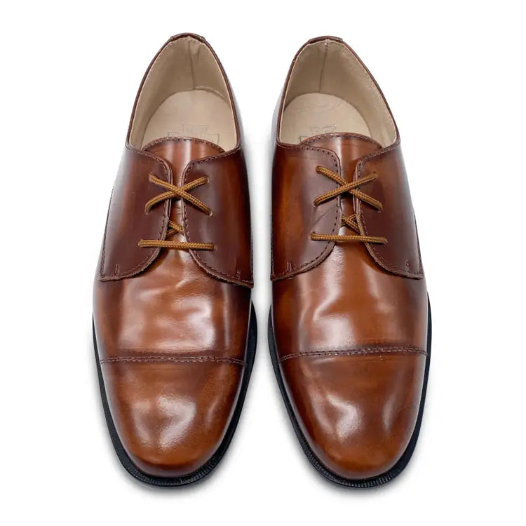 Hoo brown high shine lace oxford 2277 - unisex