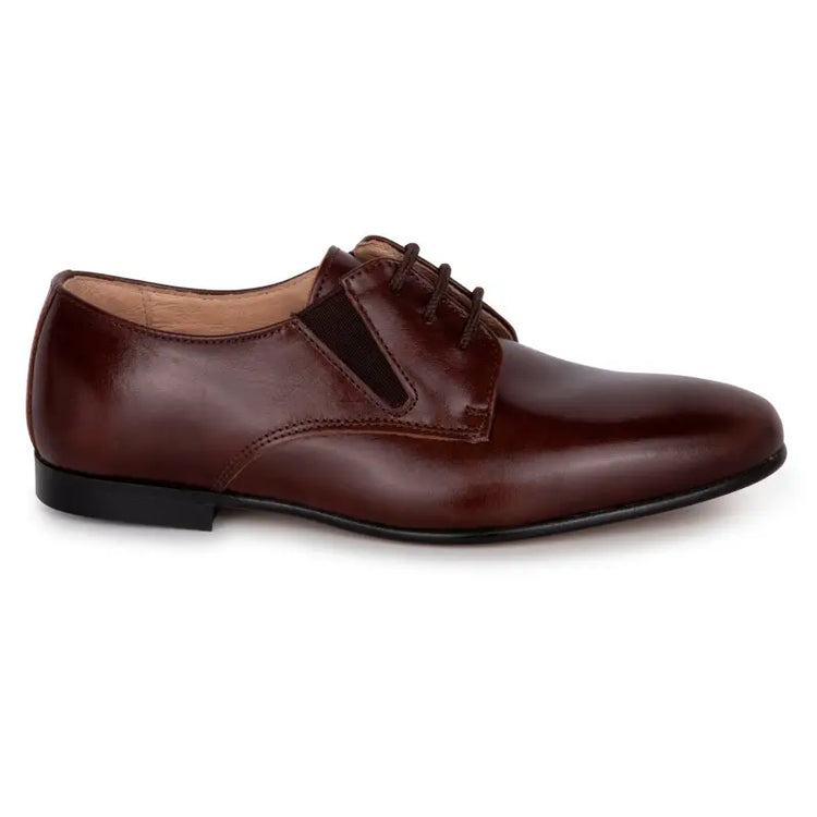 Hoo dark brown leather lace shoe 2174 - up dress