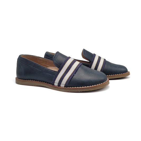 Hoo hoovaās slip on navy/white/denim 2142 - loafer