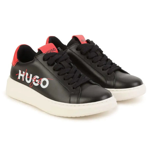 Hugo black red lace sneaker 29008 - girls