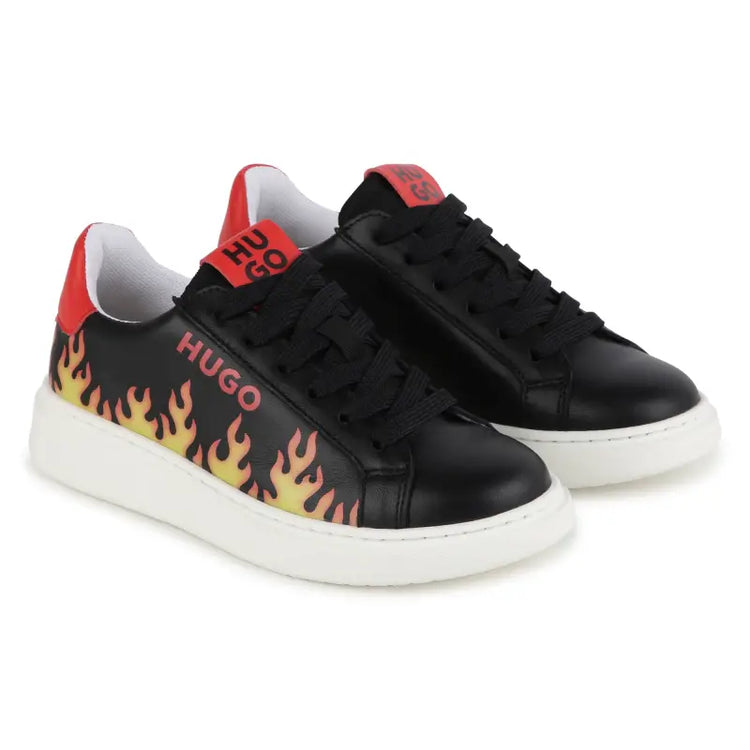 Hugo boss black bonfire lace sneakers g00102 - girls