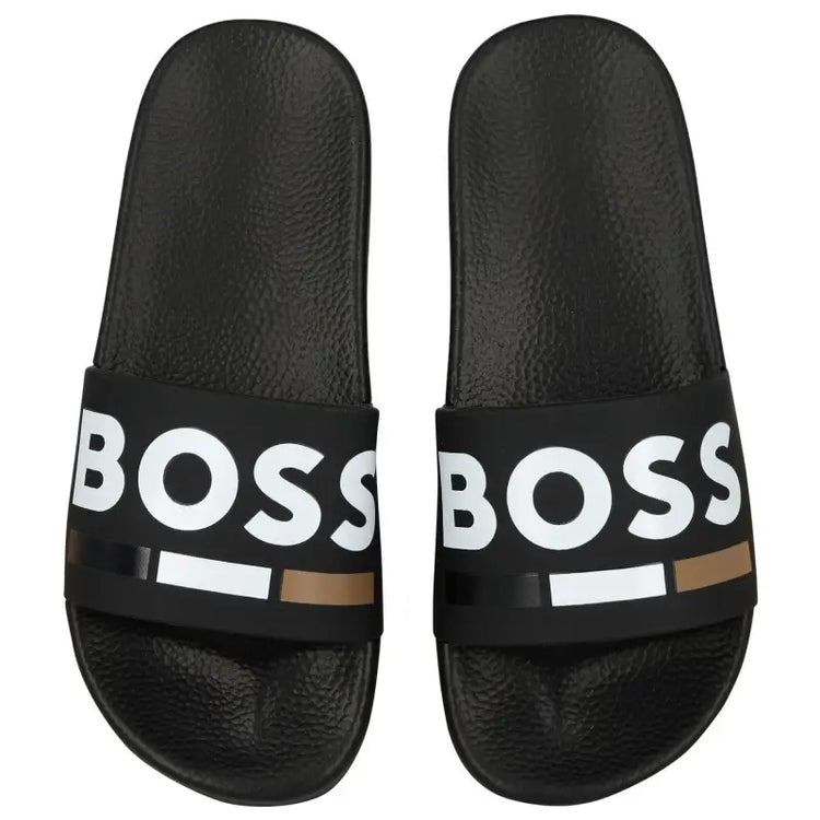 Hugo boss black logo slide j51320 - slides