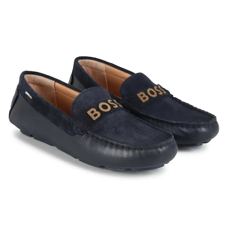 Hugo Boss Midnight Loafer J51321 Suede Boys Shoes