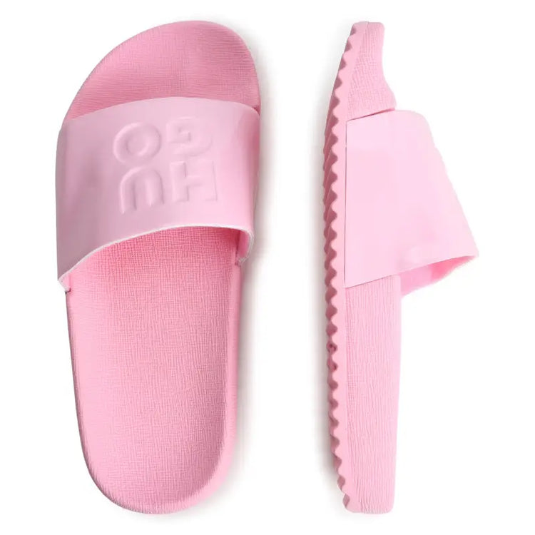 Hugo boss pink flamingo slides g00101 - girls