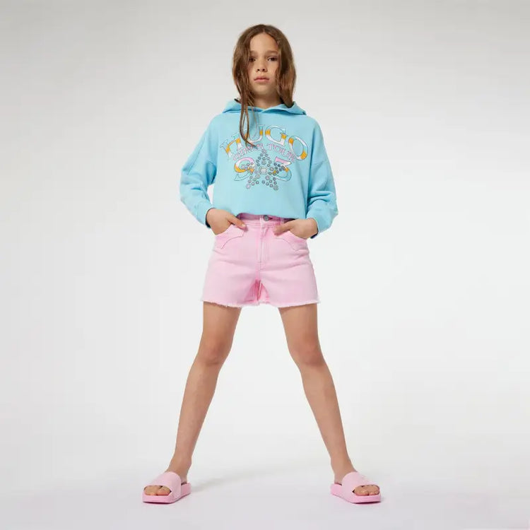 Hugo boss pink flamingo slides g00101 - girls