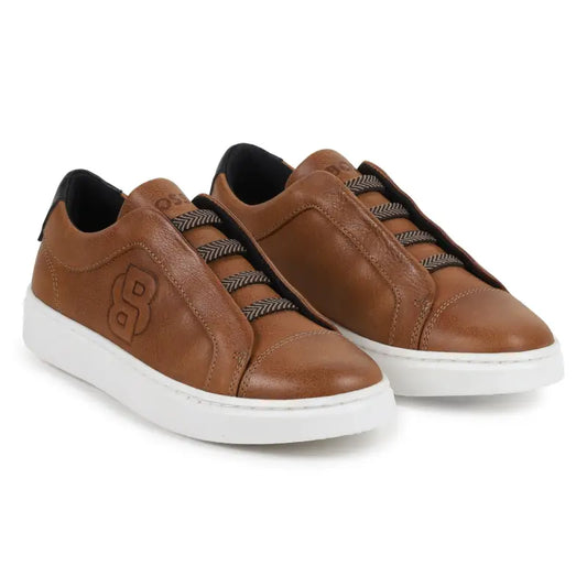 Hugo Boss Russet Brown Slip on Sneaker J51316 - BOYS
