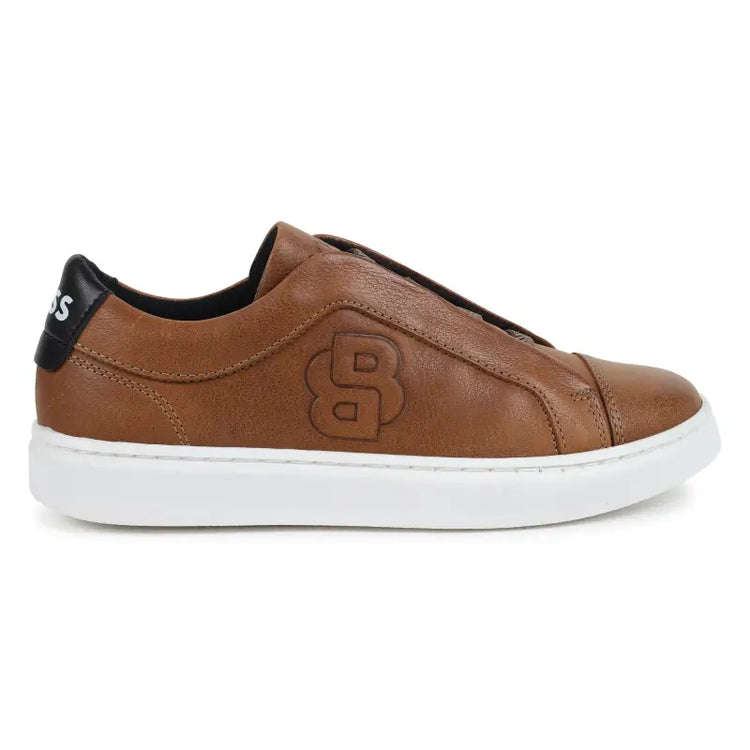 Hugo Boss Russet Brown Slip on Sneaker J51316 - BOYS