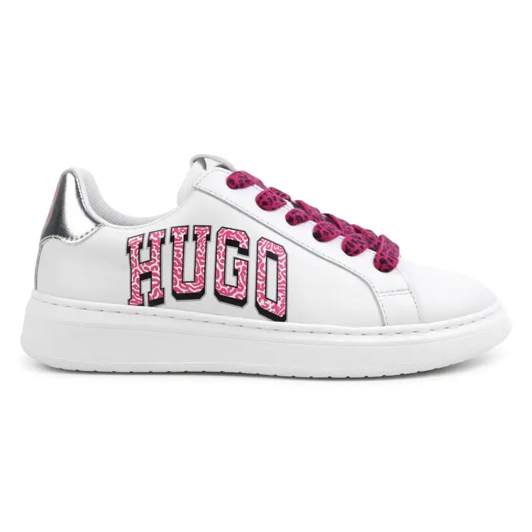 Hugo Boss White Pink Lace Sneaker G00254 - GIRLS