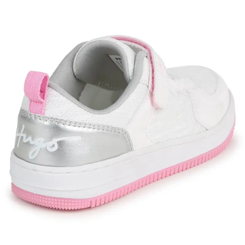 Hugo silver pink velcro sneaker g00103 - girls