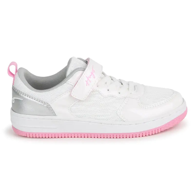 Hugo silver pink velcro sneaker g00103 - girls