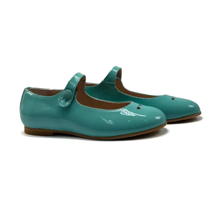 Lauve Aquatic Patent Hearts Cut Out Mary Jane 2238 - GIRLS