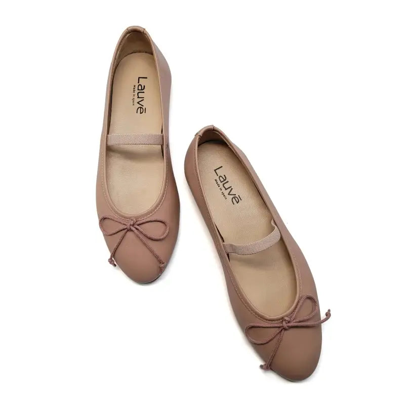 Lauve Dusty Mauve Bow Ballet Flat 2242 - GIRLS