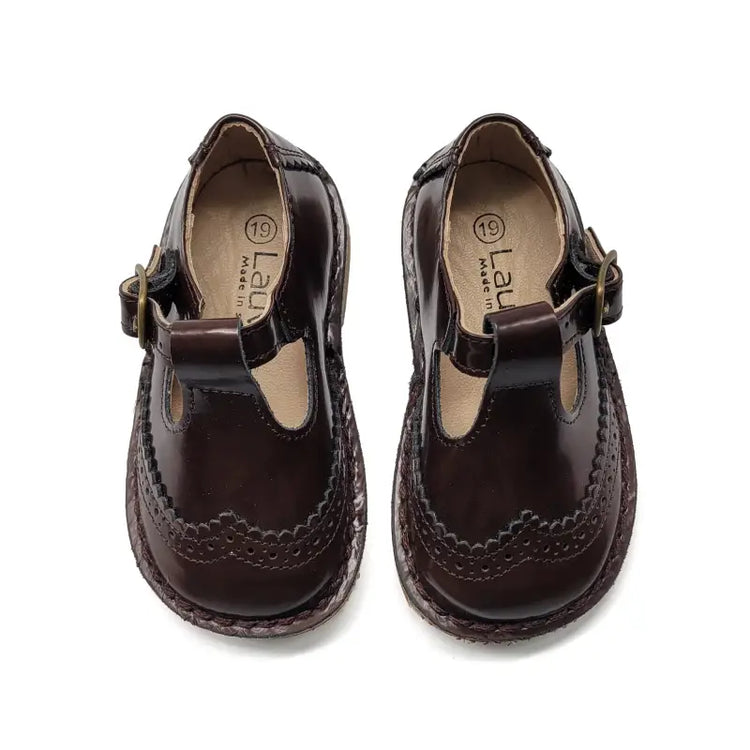 Lauve madison chocolate glaze t-strap - t strap