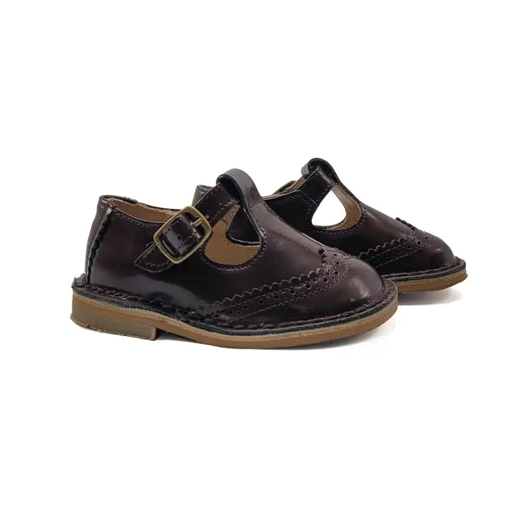Lauve madison chocolate glaze t-strap - t strap