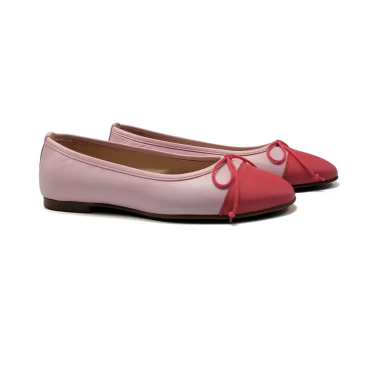 Lauve Pink Lemonade Bow Ballet Flat 2241 - GIRLS