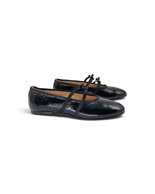 Lauve ruby burgundy leather bow ballerina | kids shoes fast shipping