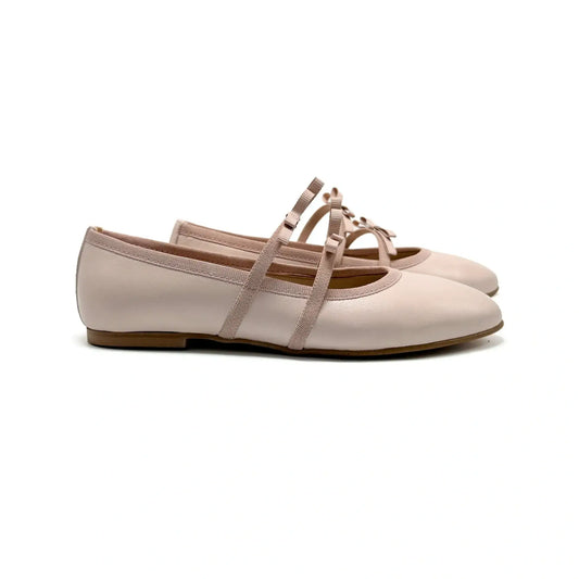 Ruby pink ballerina slip on shoes handmade spain fast shipping
