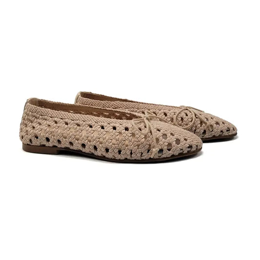 Lauve Taupe Braided Hi Cut Ballet 2240 - GIRLS